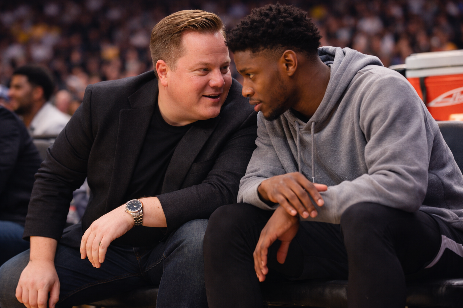 Attorney and athlete courtside
